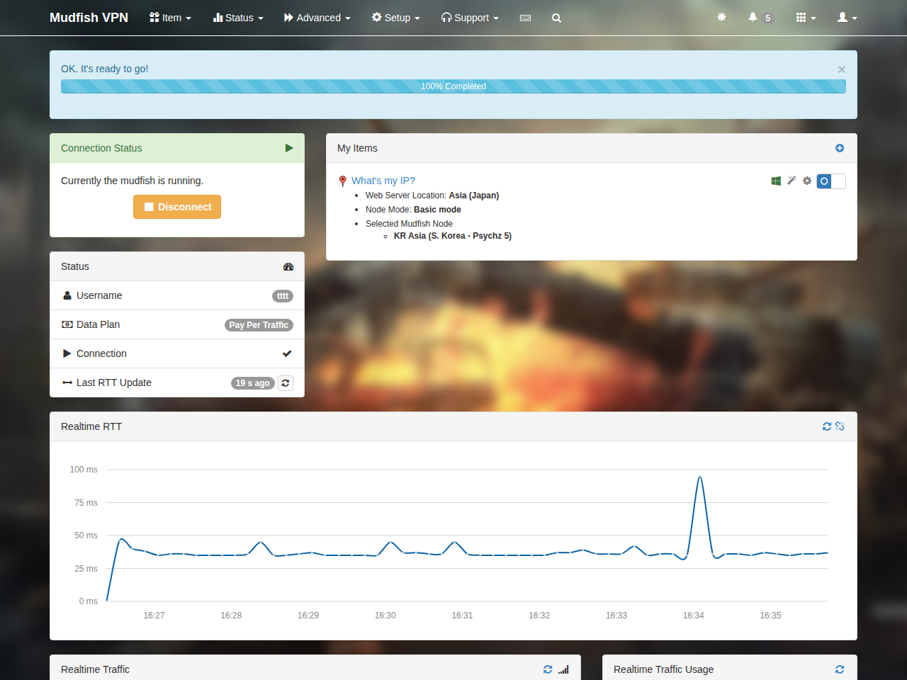 "Mudfish Launcher" Dashboard