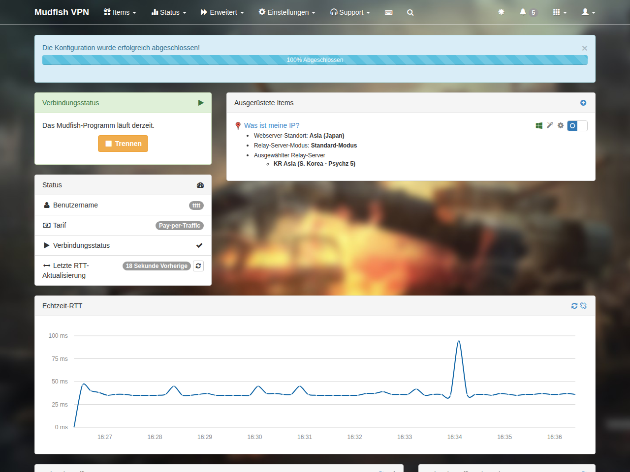 Dashboard über Launcher