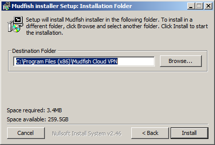 Installationsverzeichnis auswählen
