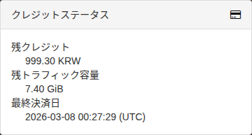 クレジット残高