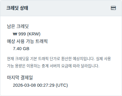 크레딧 상태