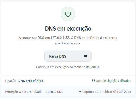 Estado do DNS — Mudfish DNS 0.1.3 (Linux)