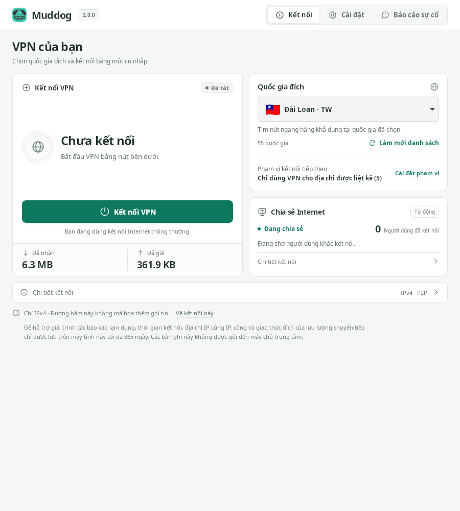 Kết nối VPN — Muddog 2.0.0 (Linux)